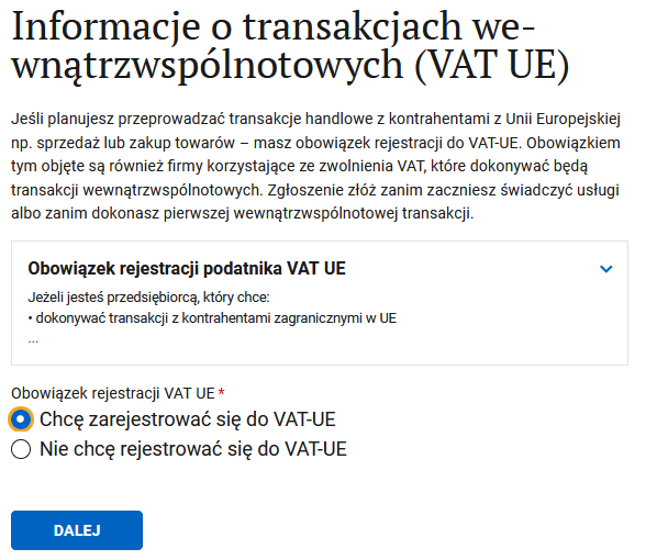 Вопрос о регистрации плательщиком VAT-UE